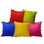 Colorful Pom Pom Cushion covers